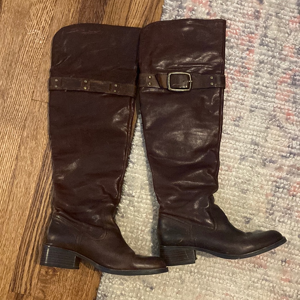 Jessica Simpson Brown Over The Knee Boots